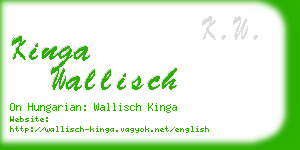 kinga wallisch business card